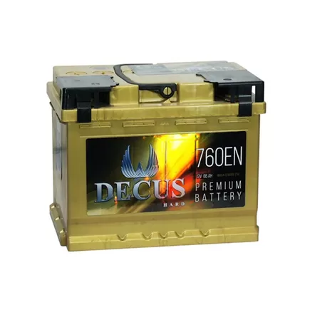DECUS Золото 6CT-66VL (66 A/h, 700 A, R+) 242x175x190 мм