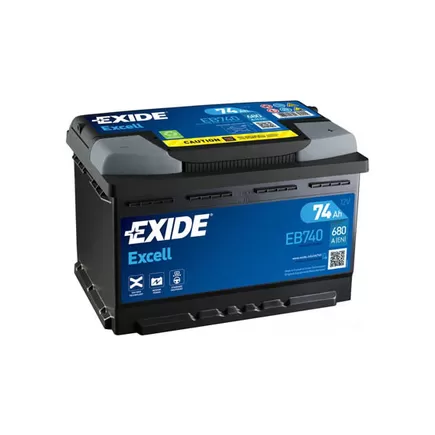 Exide Excell EB740 74 A/h 680 A R+ 278x175x190 мм