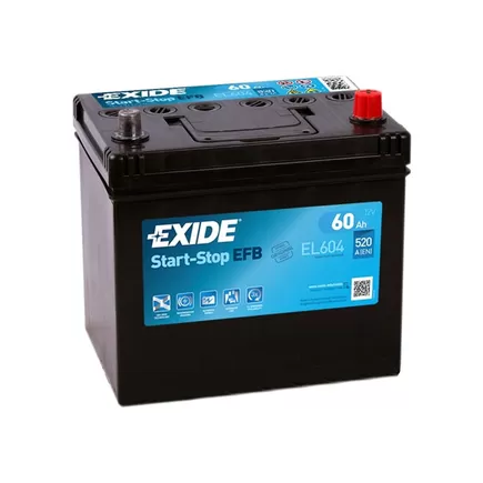 Exide Start-Stop EFB EL604 60 A/h 520 A R+ 230x173x220 мм