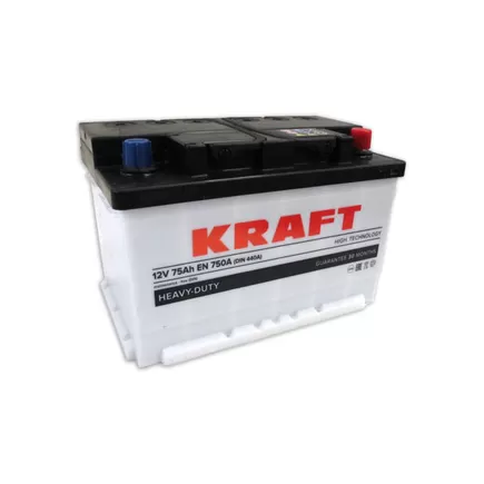 Kraft 75 A/h 750 A R+ 278x175x175 мм