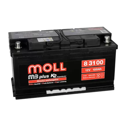 MOLL M3 K2 100 A/h 850 A R+ 353x175x190 мм