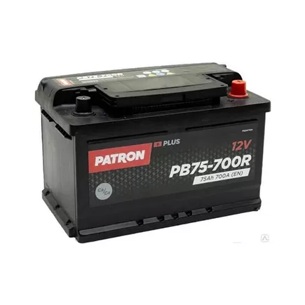 Patron Plus PB75-700R 75 A/h 700 A R+ 278x175x175 мм