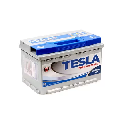 Tesla Premium Energy 80 A/h 770 A R+ (Низкий) 278x175x175 мм