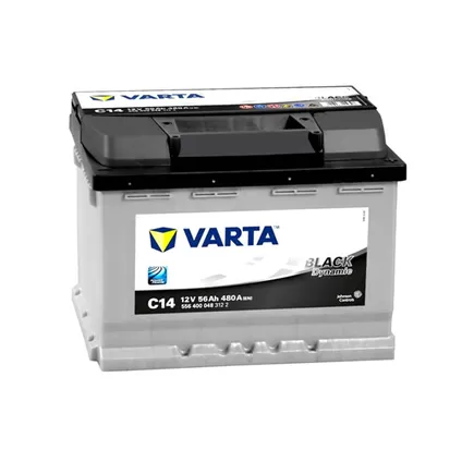 Varta Black Dynamic C14 56 А/h 480 А R+ (556 400 048) 242x175x190 мм