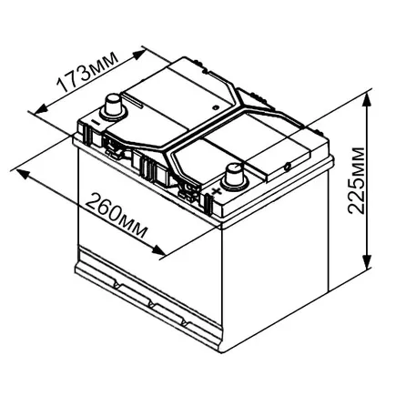 VARTA Blue Dynamic Asia E23 70 А/h 630 А R+ (570412063) 261x175x220 мм