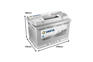 Varta Silver Dynamic E44 77 А/h 780 А R+ 278x175x190 мм