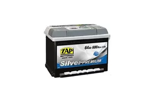 Zap Silver Premium 64 A/h 600 A R+ (564 45) 242x175x175 мм