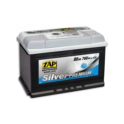 Zap Silver Premium 80 A/h 830 A R+ (580 35) 278x175x190 мм