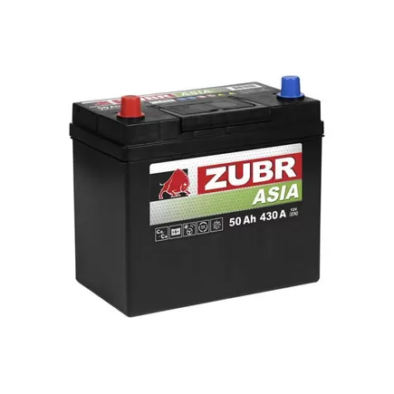 Zubr Asia Premium 50 A/h 430 A L+ 238x127x220 мм