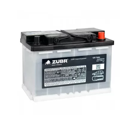 ZUBR Original Equipment (OEM) 74 A/h 840 A R+ 278x175x190 мм