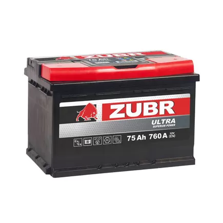 Zubr Ultra 75 A/h 760 A L+ 278x175x190 мм
