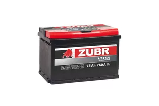 Zubr Ultra 75 A/h 760 A R+ (низ.) 278x175x175 мм