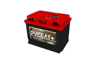 РУСБАТ+ 60 A/h 500 A R+ 6СТ-60 242x175x190 мм
