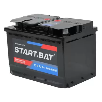 СтартБат 77 A/h 700 A R+ 6СТ-77е 277x175x190 мм