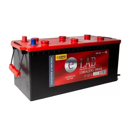 E-Lab 6CT-190VL 190 A/h 1300 A R+ 513x222x218 мм