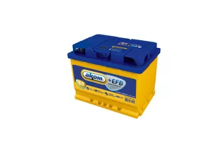 AKOM +EFB 60 A/h 600 А R+ 6CT-60 Евро 242x175x190 мм