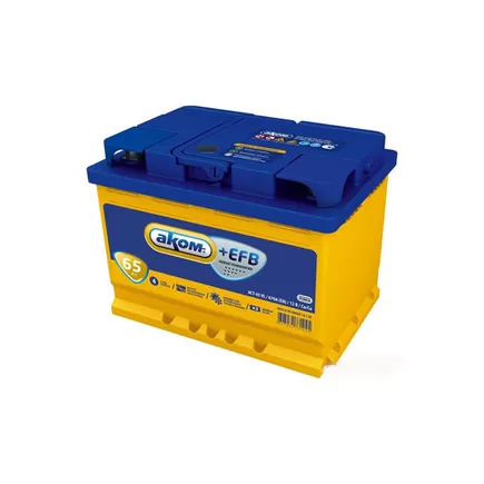 AKOM +EFB 65 A/h 670 А L+ 6CT-65 242x175x190 мм