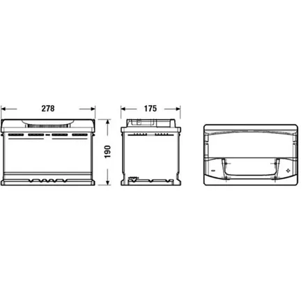 Bosch S5 AGM 70 А/h 760 А R+ 0092S5A080 278x175x190 мм