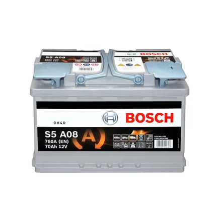 Bosch S5 AGM 70 А/h 760 А R+ 0092S5A080 278x175x190 мм