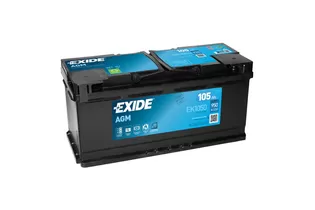 Exide Start-Stop AGM EK1050 105 A/h 950 A R+ 393x175x190 мм