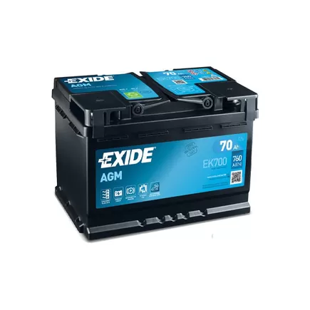 EXIDE Start-Stop AGM EK700 70 A/h 760 A R+ 278x175x190 мм