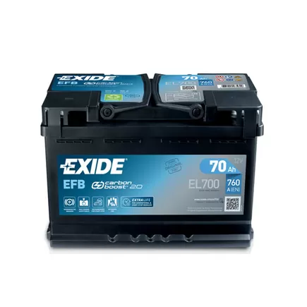 EXIDE Start-Stop EFB EL700 70 A/h 720 A R+ 278x175x190 мм