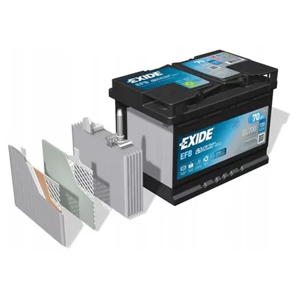 EXIDE Start-Stop EFB EL700 70 A/h 720 A R+ 278x175x190 мм