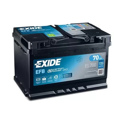 EXIDE Start-Stop EFB EL700 70 A/h 720 A R+ 278x175x190 мм