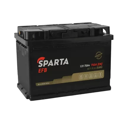 Sparta +EFB 75 A/h 750 A R+ 278x175x190 мм
