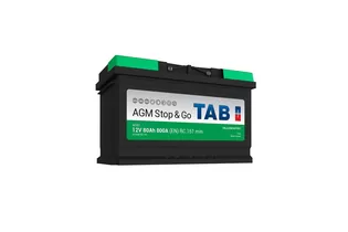 Tab EcoDry AGM STOPGO 80 A/h 800 A R+ 315x175x190 мм