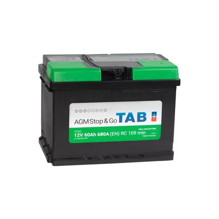 TAB EcoDry Stop&Go AGM 60 A/h 680 А R+ 242x175x190 мм