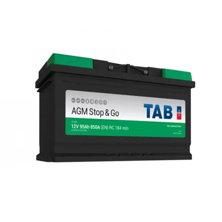 TAB EcoDry Stop&Go AGM 95 A/h 850 А R+ 353x175x190 мм