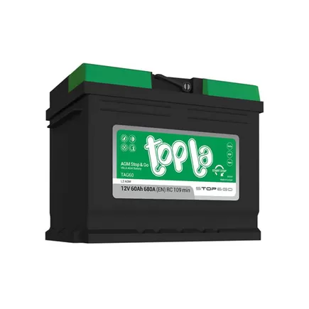Topla TOP AGM Stop&Go 114060 60 A/h 680 A R+ 242x175x190 мм