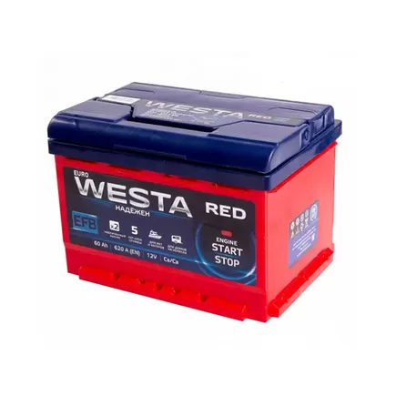 Westa Red EFB 60 A/h 620 A R+ 242x175x190 мм