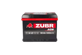 Zubr AGM 60 A/h 630 A R+ 242x175x190 мм