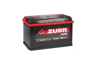 Zubr AGM 70 A/h 760 A R+ 278x175x190 мм