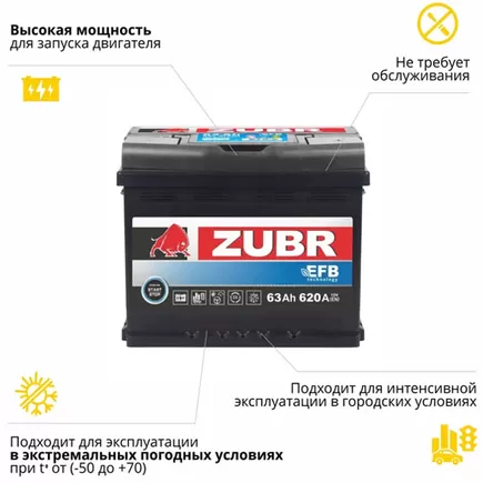 Zubr EFB 63 A/h 620 A R+ 242x175x190 мм