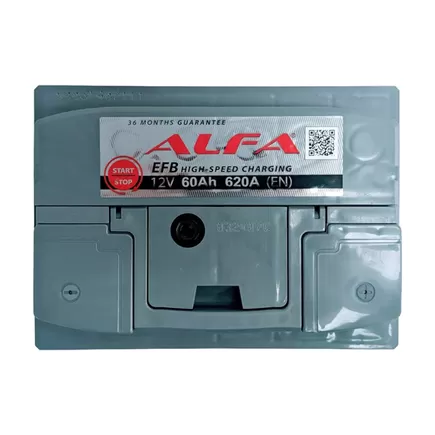 ALFA EFB 60 R 60 A/h 620 A R+ 242x175x190 мм
