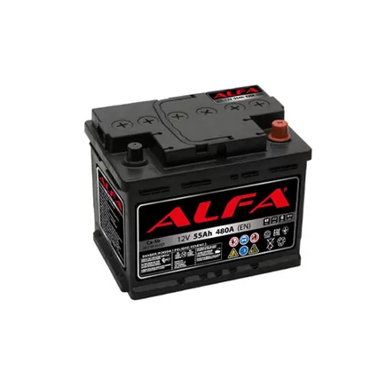 ALFA Hybrid 55 A/h 480 A R+ 242x175x190 мм