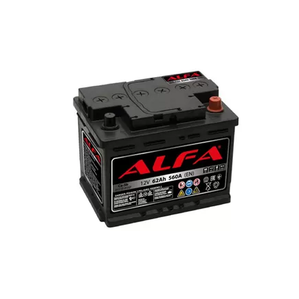 ALFA Hybrid 62 A/h 560 A R+ 242x175x190 мм