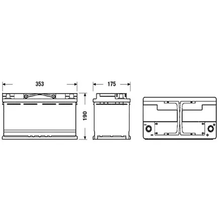 Fora-S 100 A/h 820 A R+ 353x175x190 мм