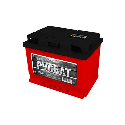 РУСБАТ 55 A/h 430 A L+ 6СТ-55 Рус. 242x175x190 мм