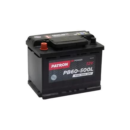 Patron Plus PB60-500L 60 A/h 500 A L+ 242x175x190 мм