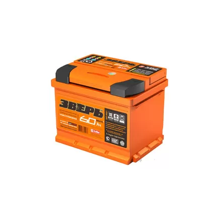 Зверь 6СТ-60 АЗУ R 60 A/h 650 A R+ 242x175x190 мм