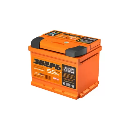 Зверь 6СТ-55 АЗУ R 55 A/h 600 A R+ 242x175x190 мм