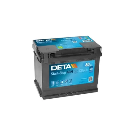 DETA Start-Stop AGM DK600 60 A/h 680 A R+ 242x175x190 мм