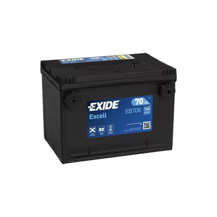 Exide Excell EB708 American 70 A/h 740 A L+ 260x180x186 мм