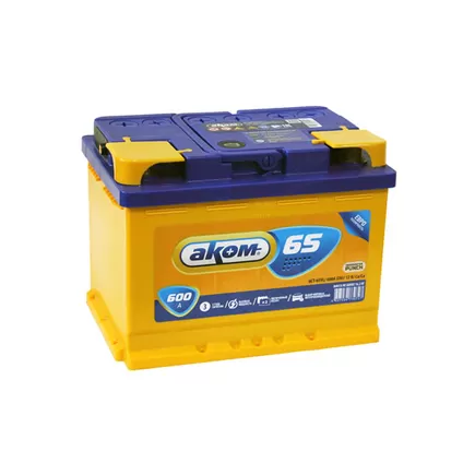 АКОМ 65 A/h 600 A L+ 6СТ-65 Рус. 245x177x190 мм