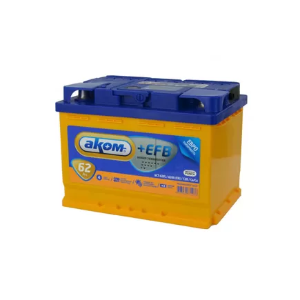 АКОМ +EFB 62 A/h 620 A L+ 6СТ-62 Рус. 245x177x190 мм