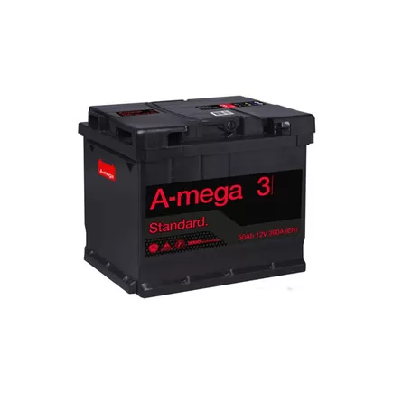 A-MEGA Standard 50 A/h 390 A R+ 207x175x190 мм